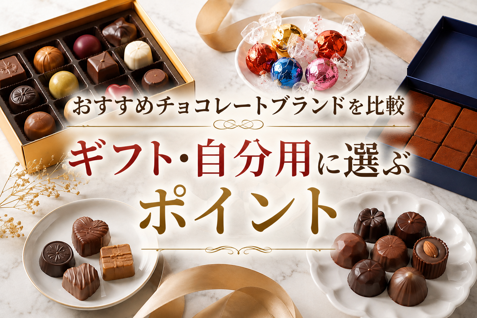 おすすめチョコレートブランドを比較　～ギフト・自分用に選ぶポイント～